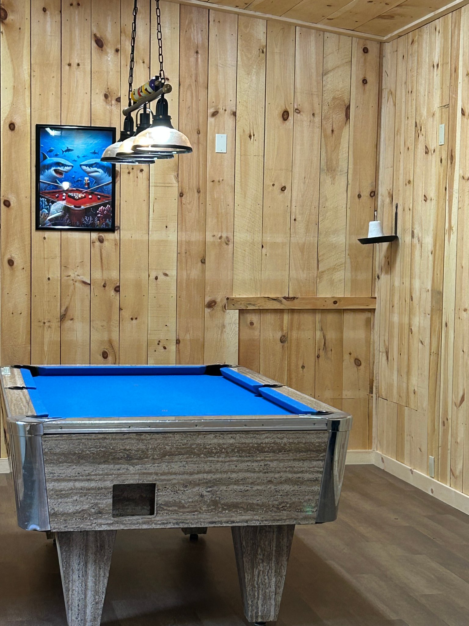 Pool table in the game room